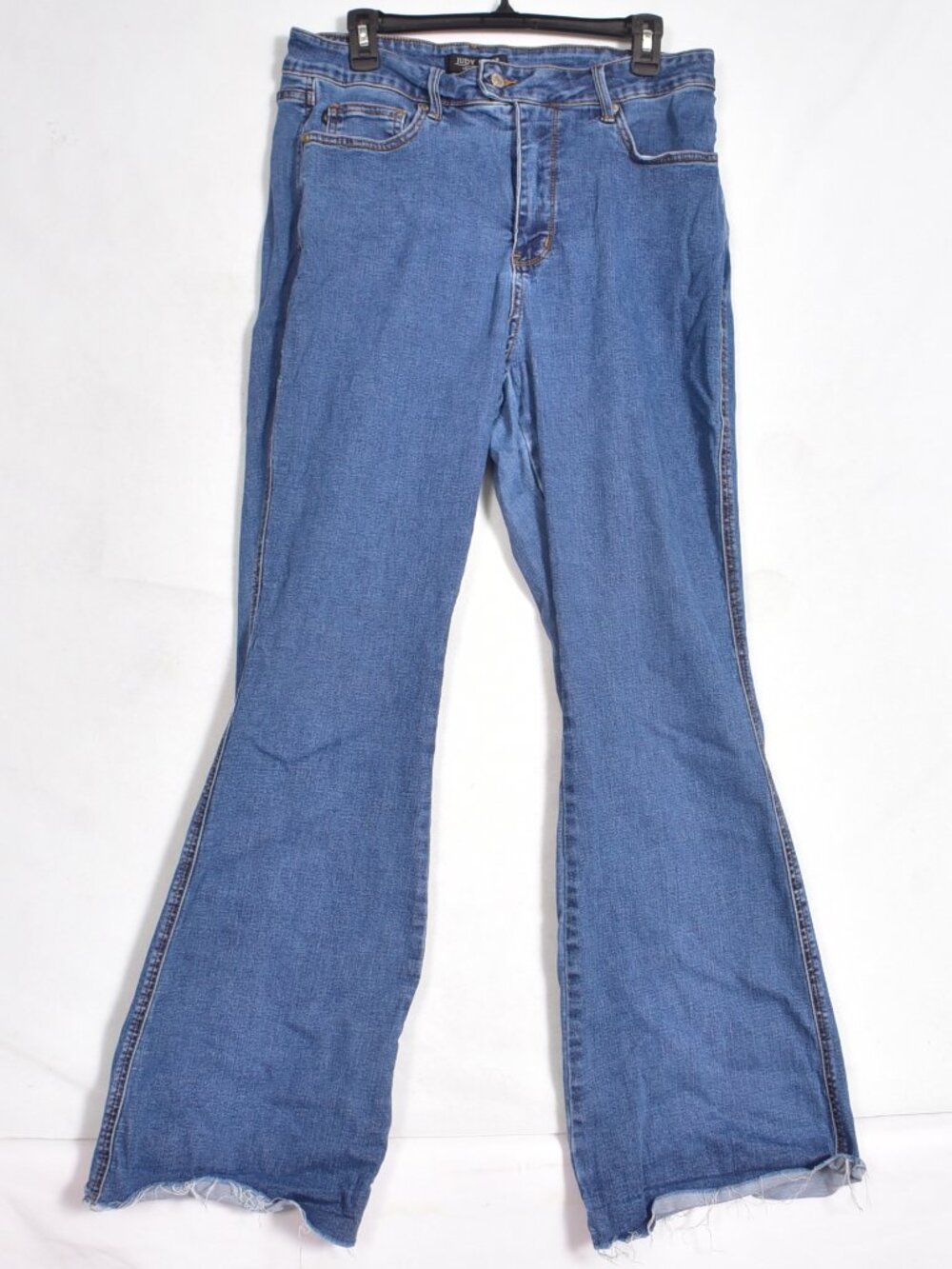Judy Blue Women's Blue Jeans Flare Raw Hem Size16W